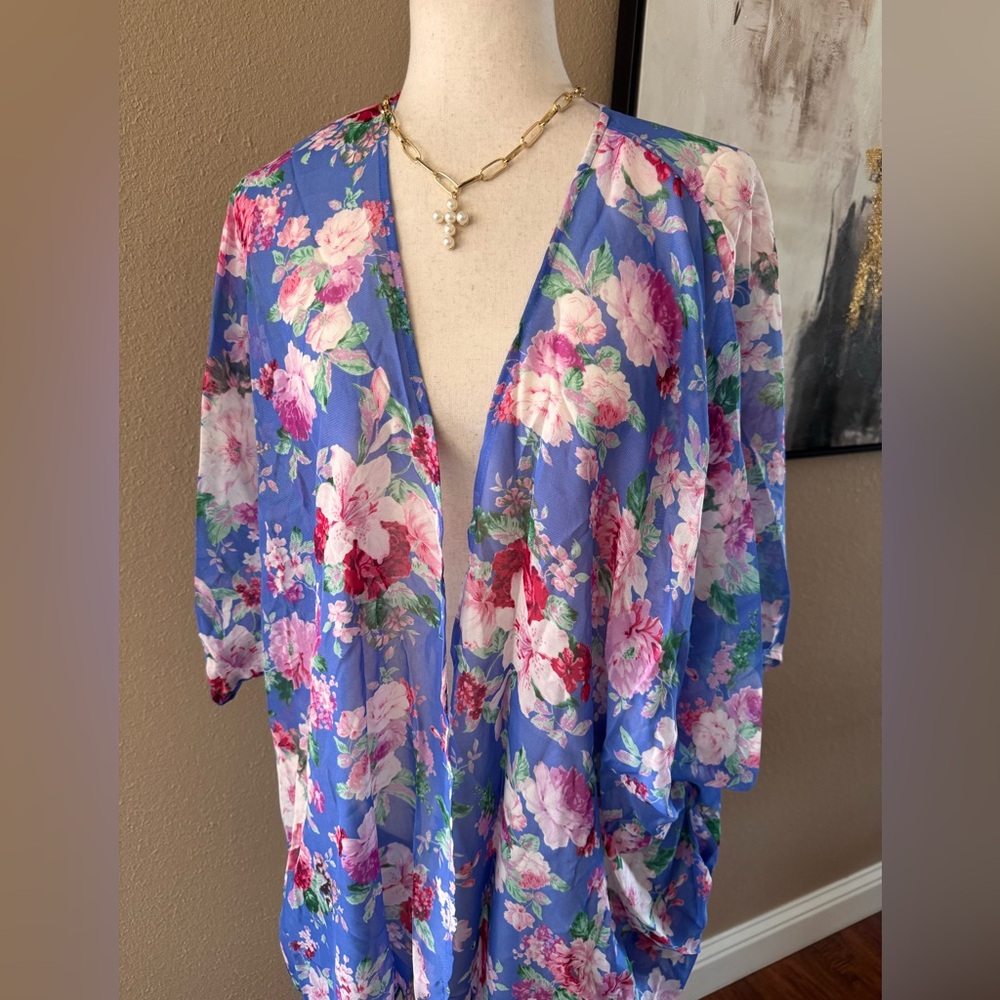 Floral Kimono Cardigan - Picture 6 of 9